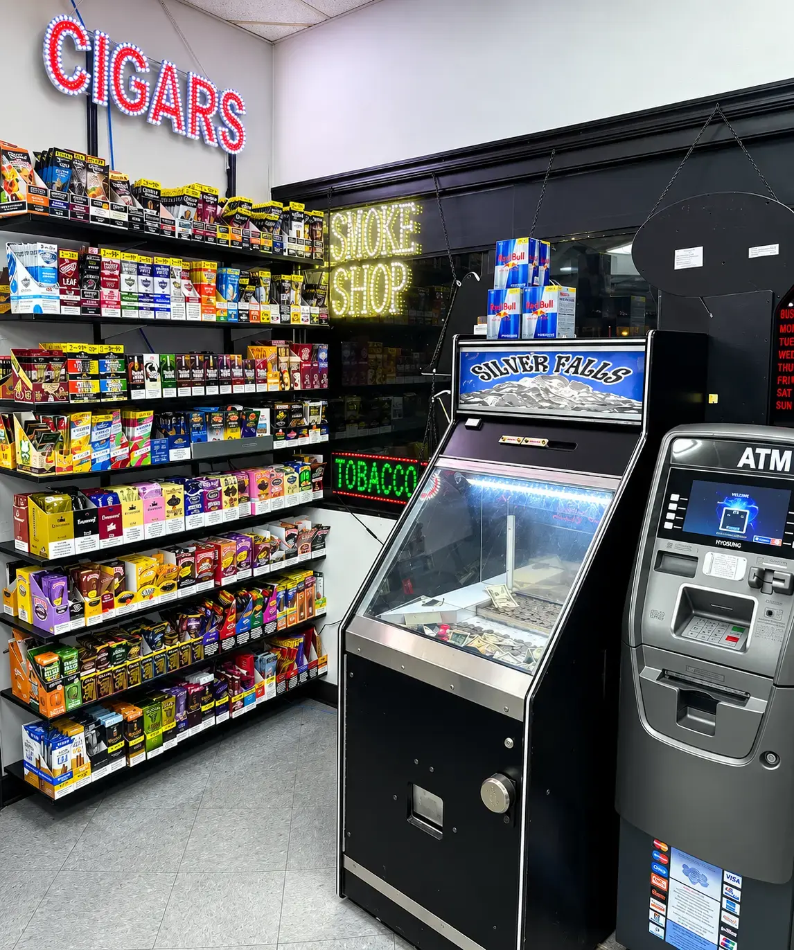 Portrait view of the ATM inside Penn Jersey 517 convenience store